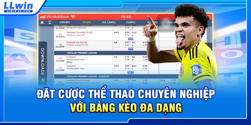 Đặt cược thể thao chuyên nghiệp với bảng kèo đa dạng